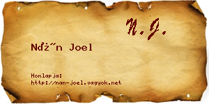 Nán Joel névjegykártya